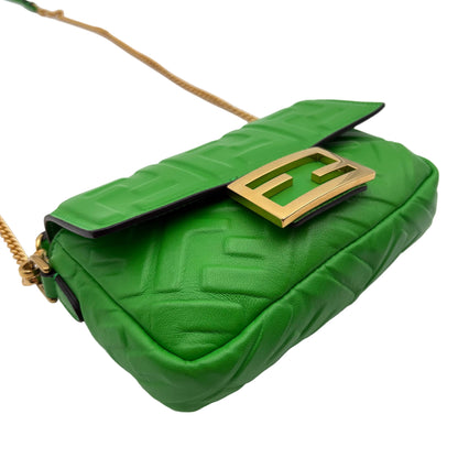 Fendi Mini Baguette 1974 Embossed FF 3 Way Bag