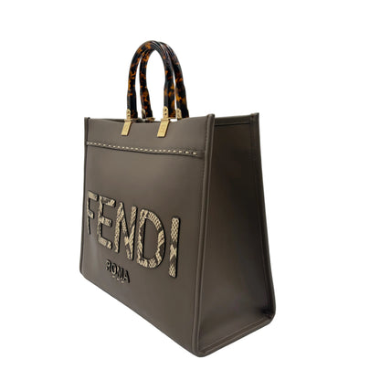 Fendi Python Trimmed Sunshine Tote