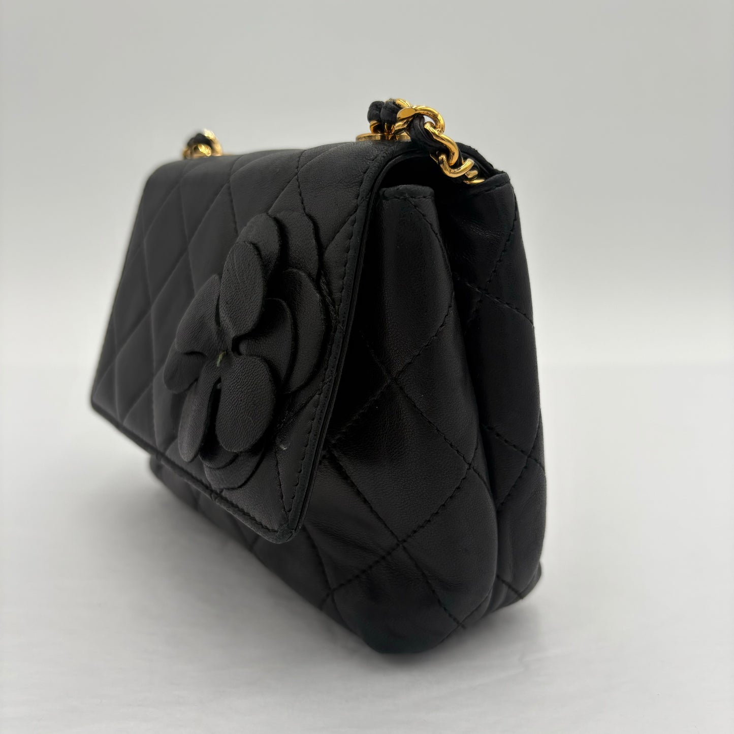 2000-02 Chanel Mini Camellia Flap Bag AS IS