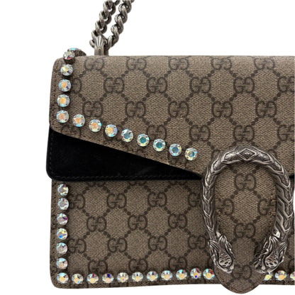 2018 Gucci GG Supreme Crystal Studded Dionysus