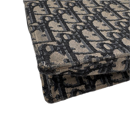 Saddle Pouch with Chain Blue Dior Oblique Jacquard