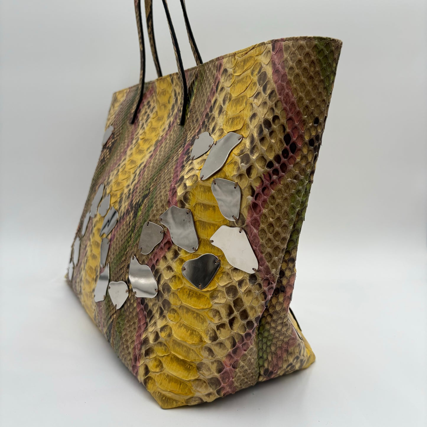 Fendi Python Embellished Tote