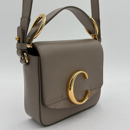 Chloe Calfskin/Suede Mini C Bag