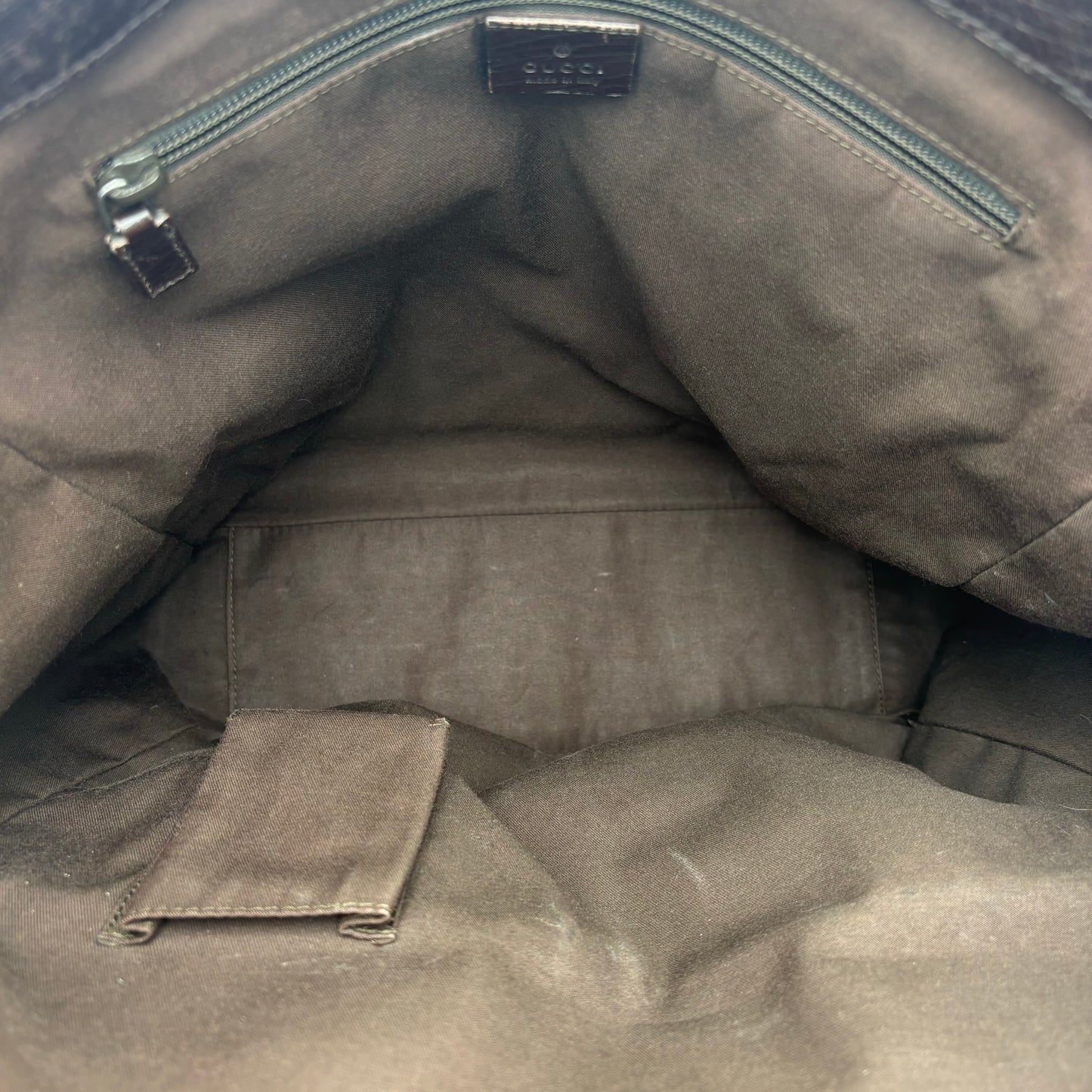 Gucci Double Pocket Canvas Tote