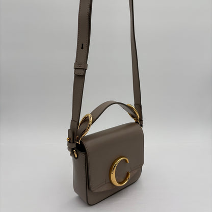 Chloe Calfskin/Suede Mini C Bag