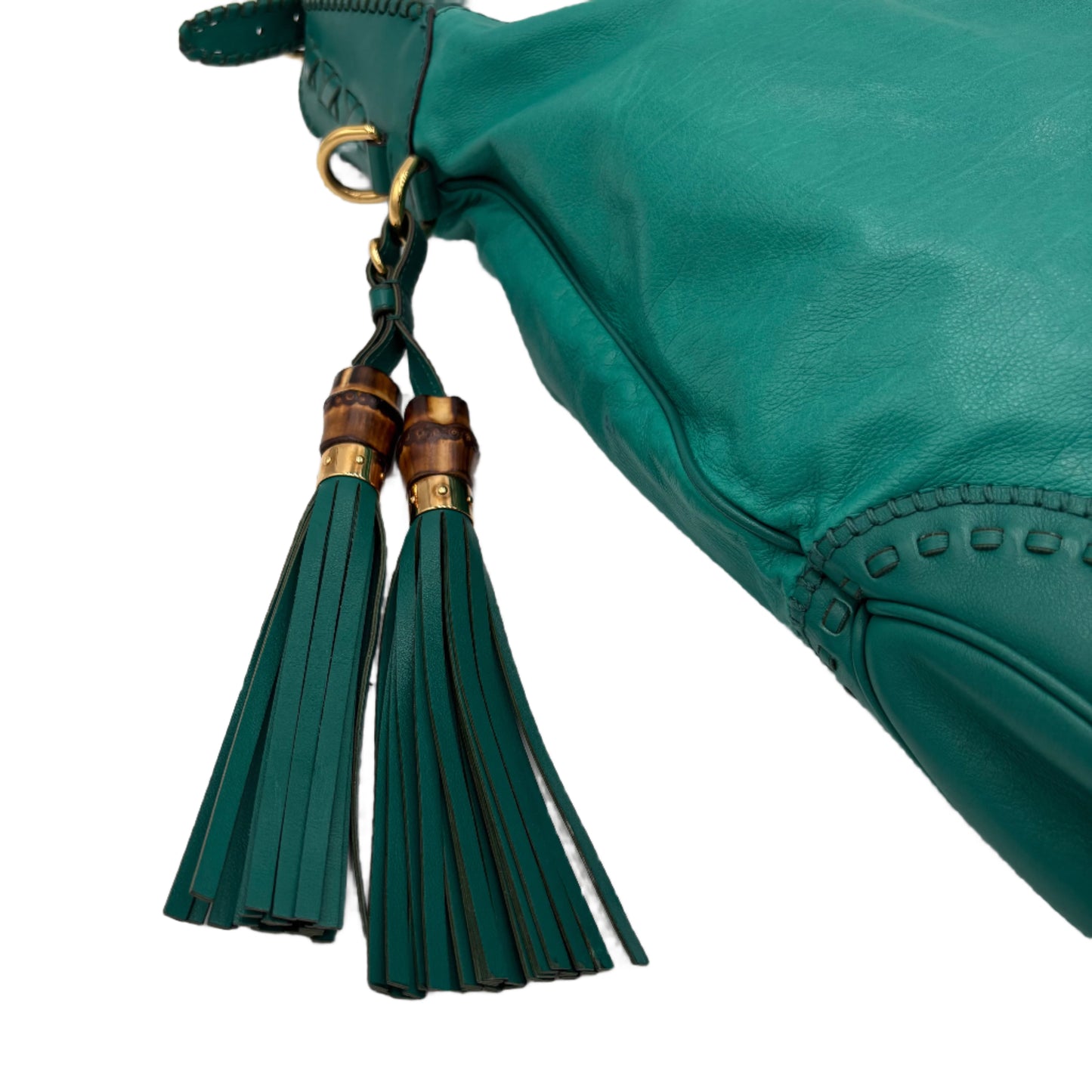 Gucci Jackie Tassel Hobo Bag Teal