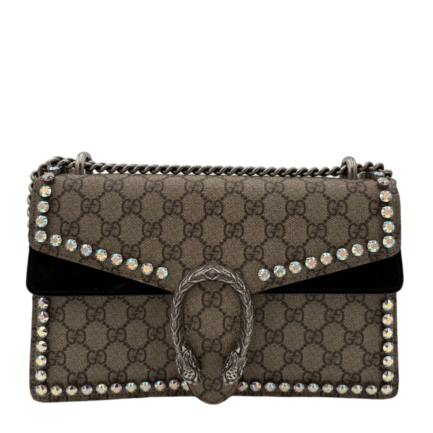 2018 Gucci GG Supreme Crystal Studded Dionysus