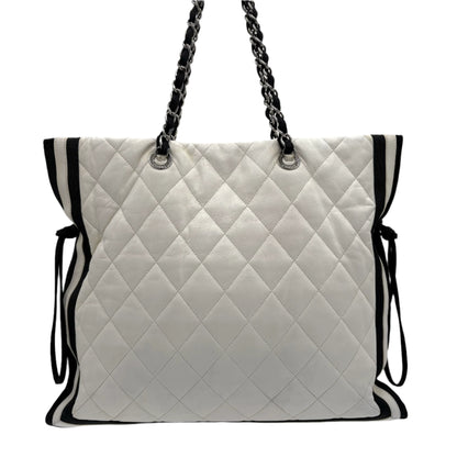 2010 Chanel Lambskin & Grosgrain CC Drawsting Tote