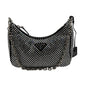 Prada Re-Edition 2005 Crystal Black Silk Crossbody