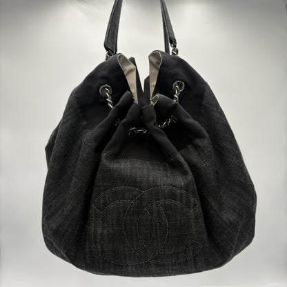 2009-10 Chanel Denim Stretch Spirit Cabas Tote Bag