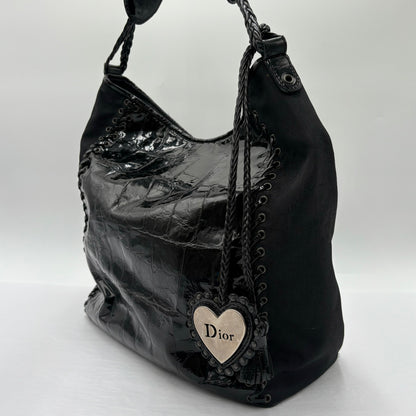 Christian Dior Patent Embossed Stitch Tote