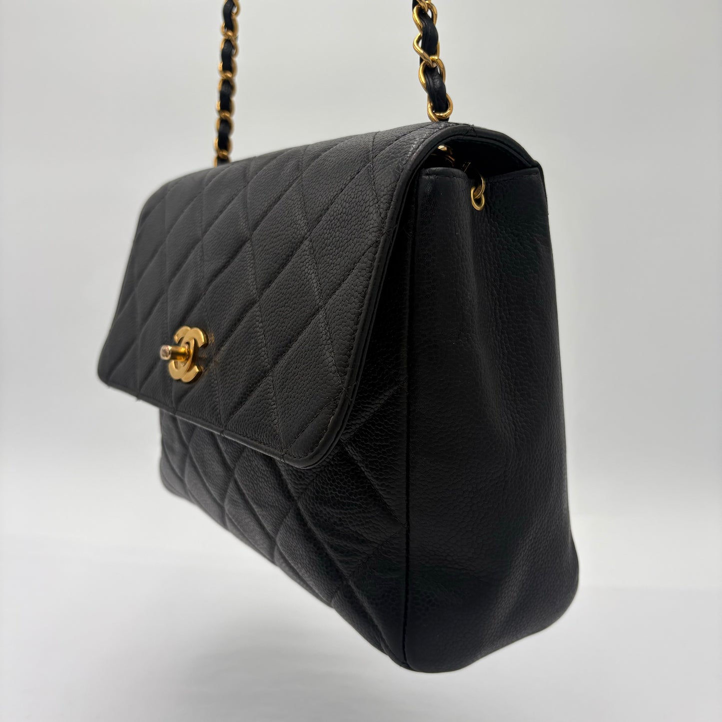 1994-96 Chanel Quilted Caviar Single Flap