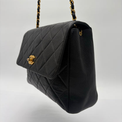 1994-96 Chanel Quilted Caviar Single Flap