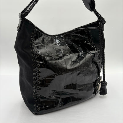 Christian Dior Patent Embossed Stitch Tote