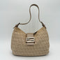 Vintage Fendi Zucchino Canvas Shoulder Bag