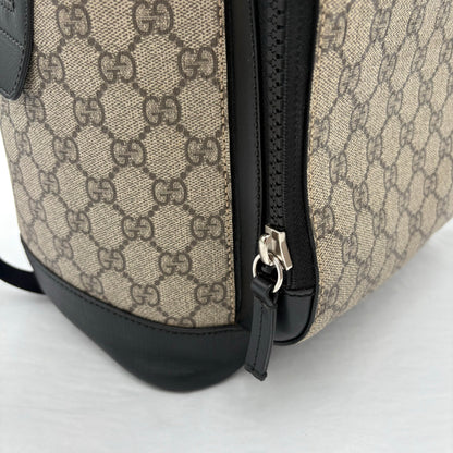 Gucci Monogram Black Leather Backpack