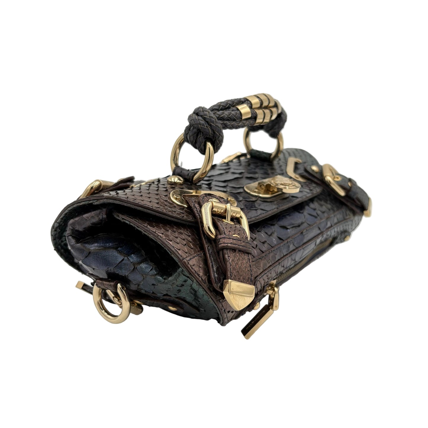 Y2K Gianni Versace Python Donatella Clutch