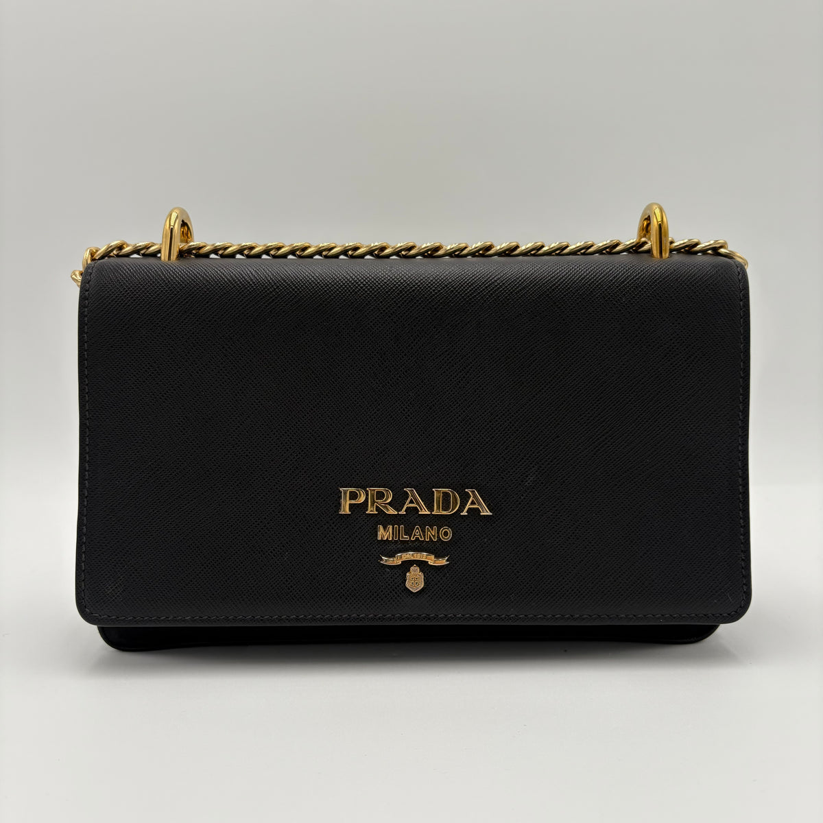 Prada Saffiano Leather Nylon Crossbody Bag