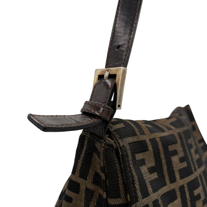 Vintage Fendi Mama Zucca Canvas Baguette