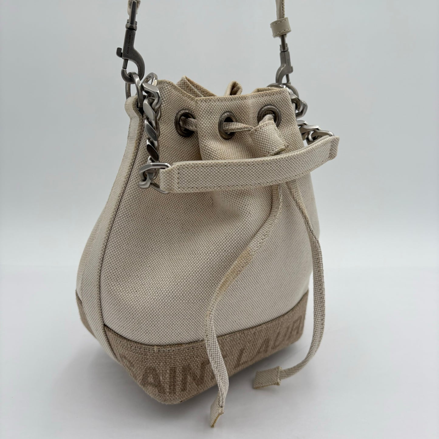 2022 Saint Laurent Canvas Mini Bucket