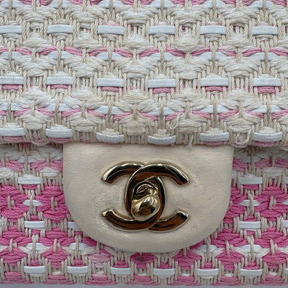 2019 Chanel Pink Tweed Single Flap Bag