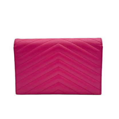 Saint Laurent YSL Cassandre Envelope Chain Wallet