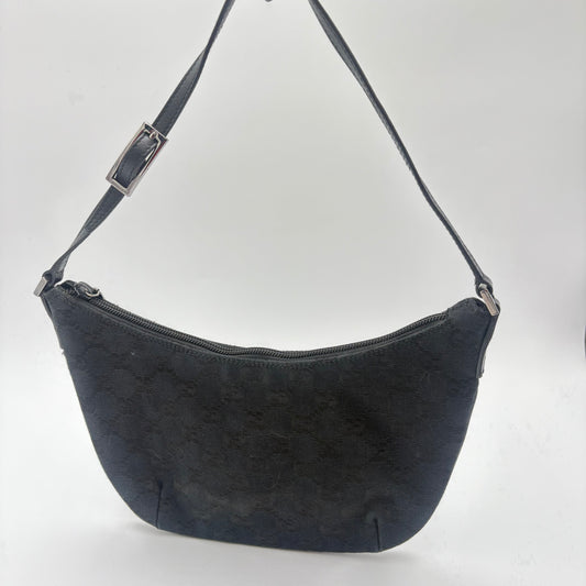Gucci Black Leather Pochette Bag