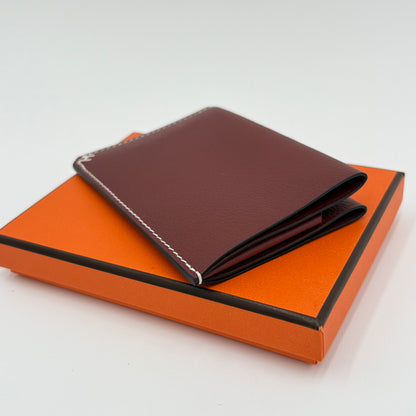 MIB Hermes H Sellier Card Holder Rouge H