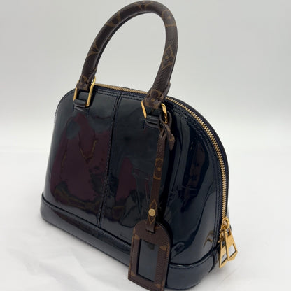 2017 Louis Vuitton Alma BB Navy Vernis/Monogram