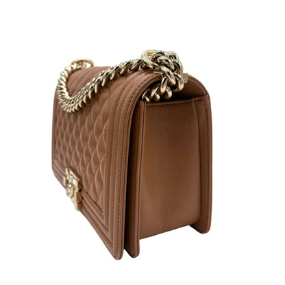 Chanel Pearl Caviar Medium Boy Bag