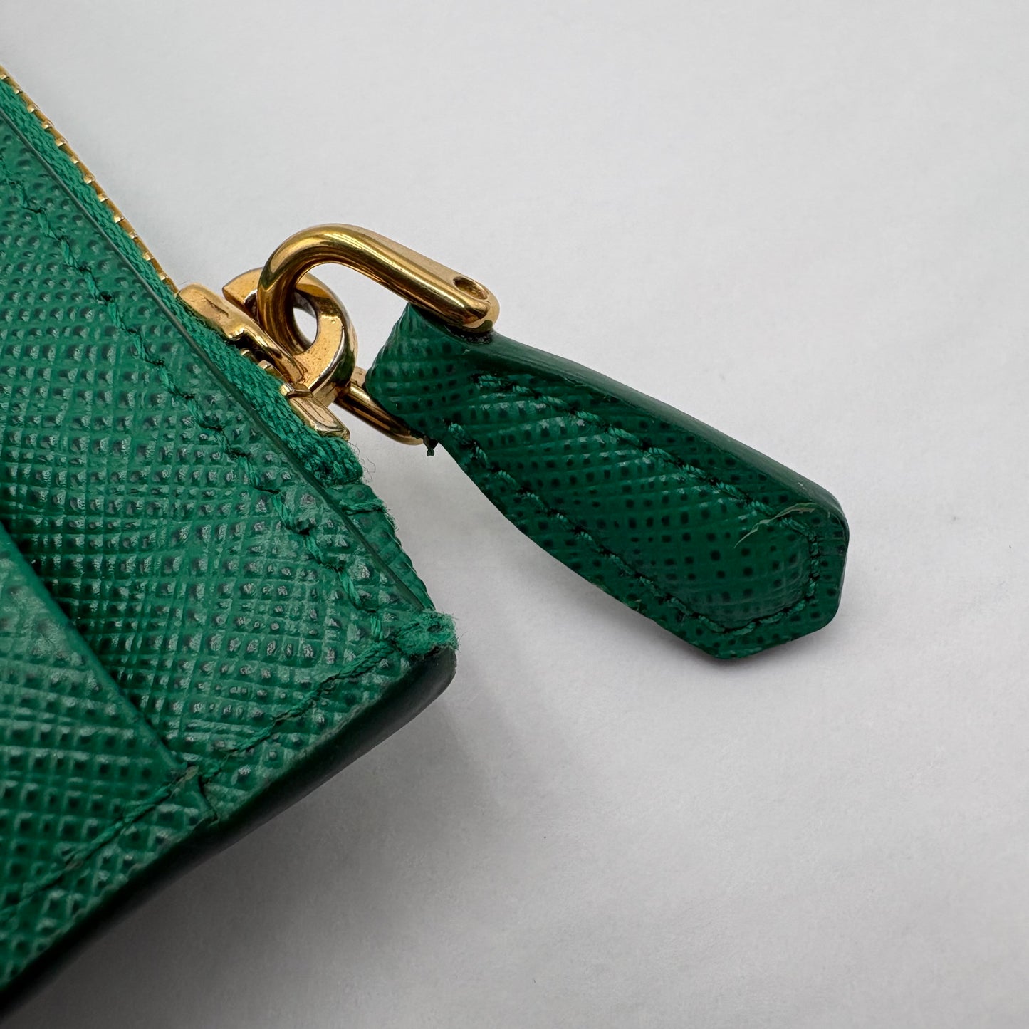 Prada Saffiano And Smooth Leather Card Holder