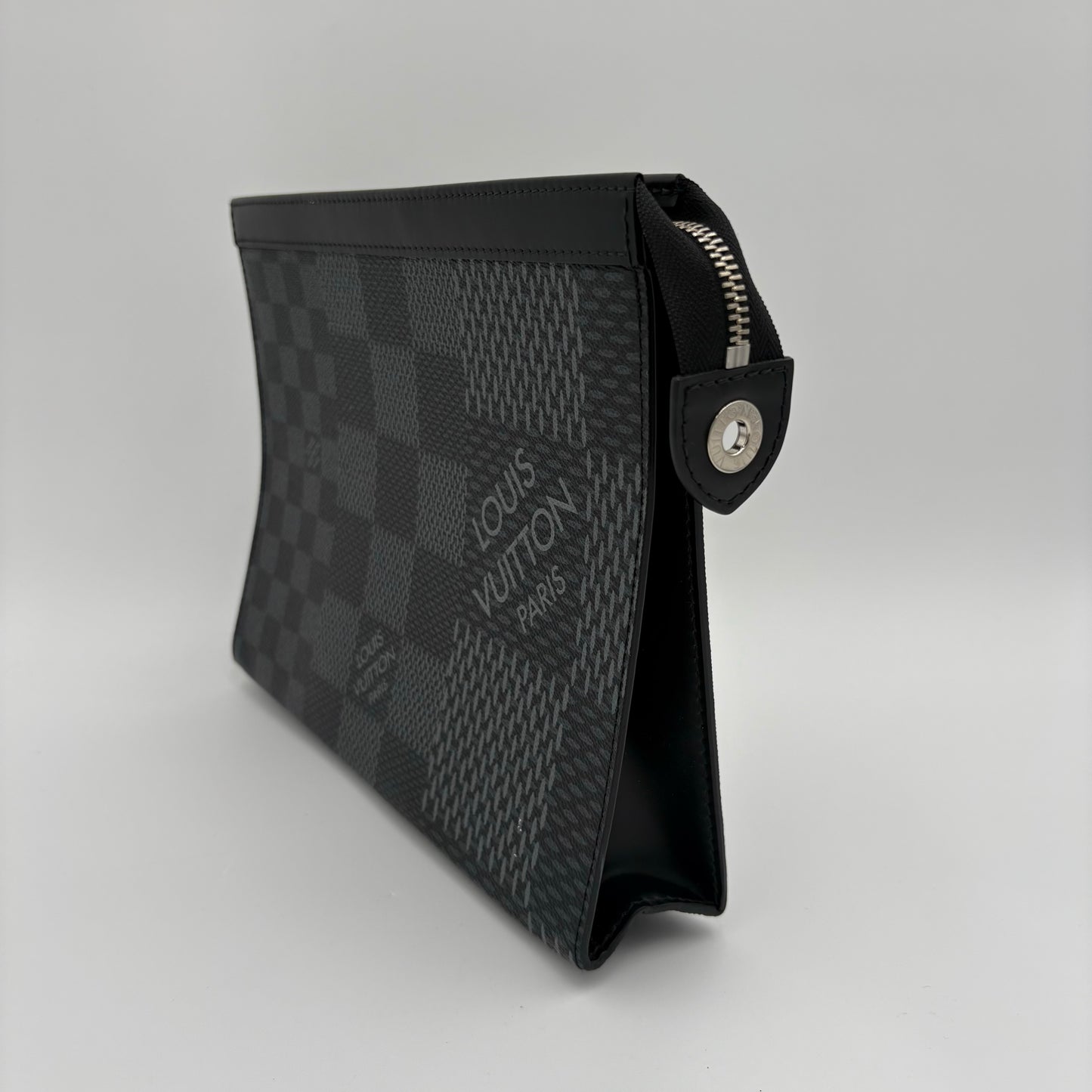 Chipped Louis Vuitton 3D Pochette Voyage Clutch Bag
