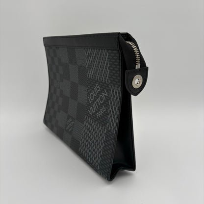 Chipped Louis Vuitton 3D Pochette Voyage Clutch Bag
