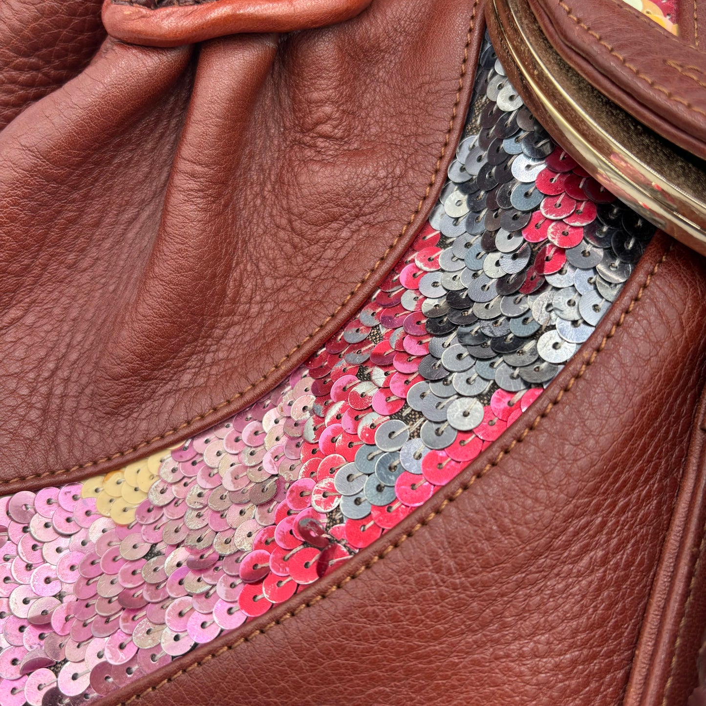 Limited Edition Fendi Leather Sequin Spy Bag