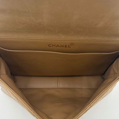 Chanel Double Sided Flap Bag-Beige : Medium