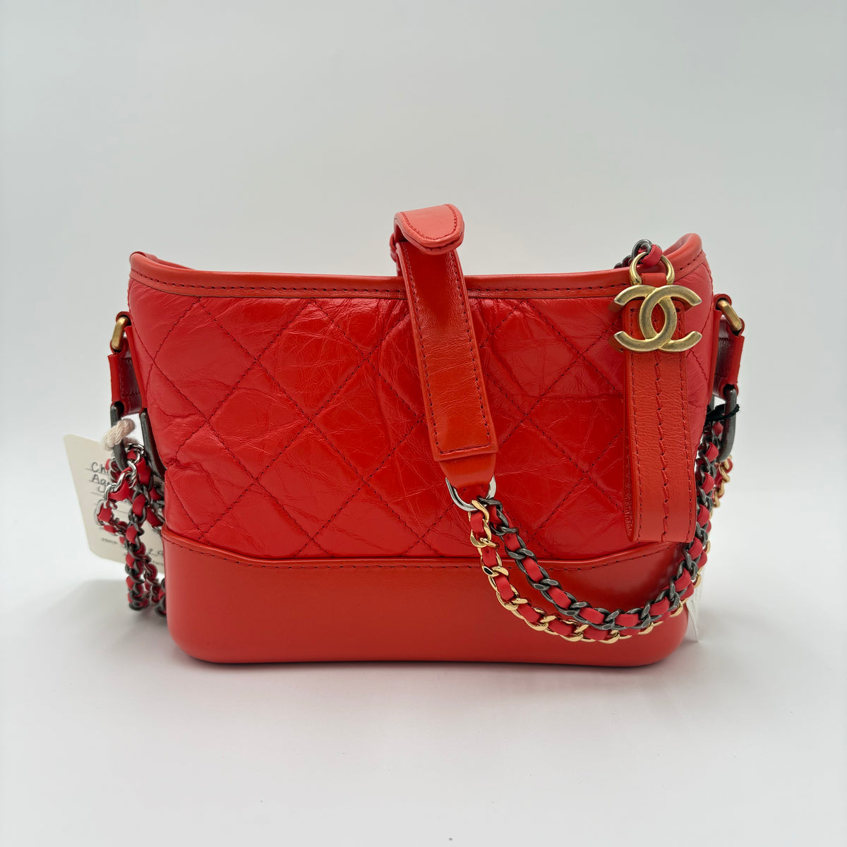 Chanel Gabrielle Quilted Aged Calfskin Small Hobo Bag