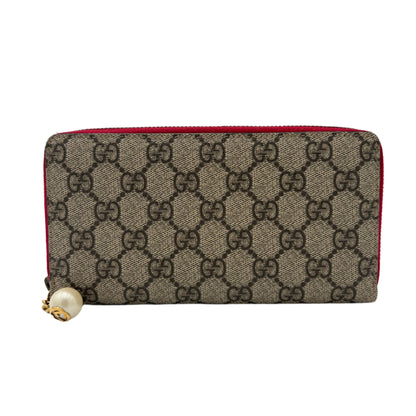 Gucci Pearl Zip Around Wallet GG Monogram