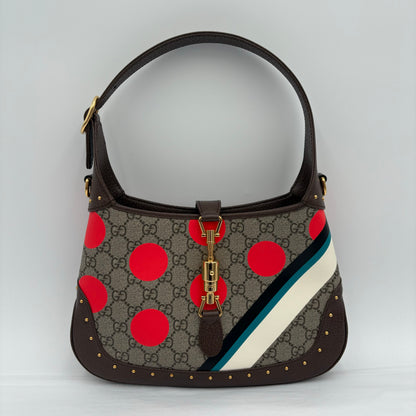 Gucci Jackie 1961 Studded Gg Polka Dot Hobo Bag