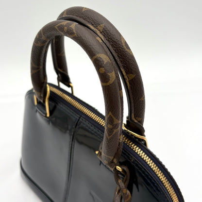 2017 Louis Vuitton Alma BB Navy Vernis/Monogram