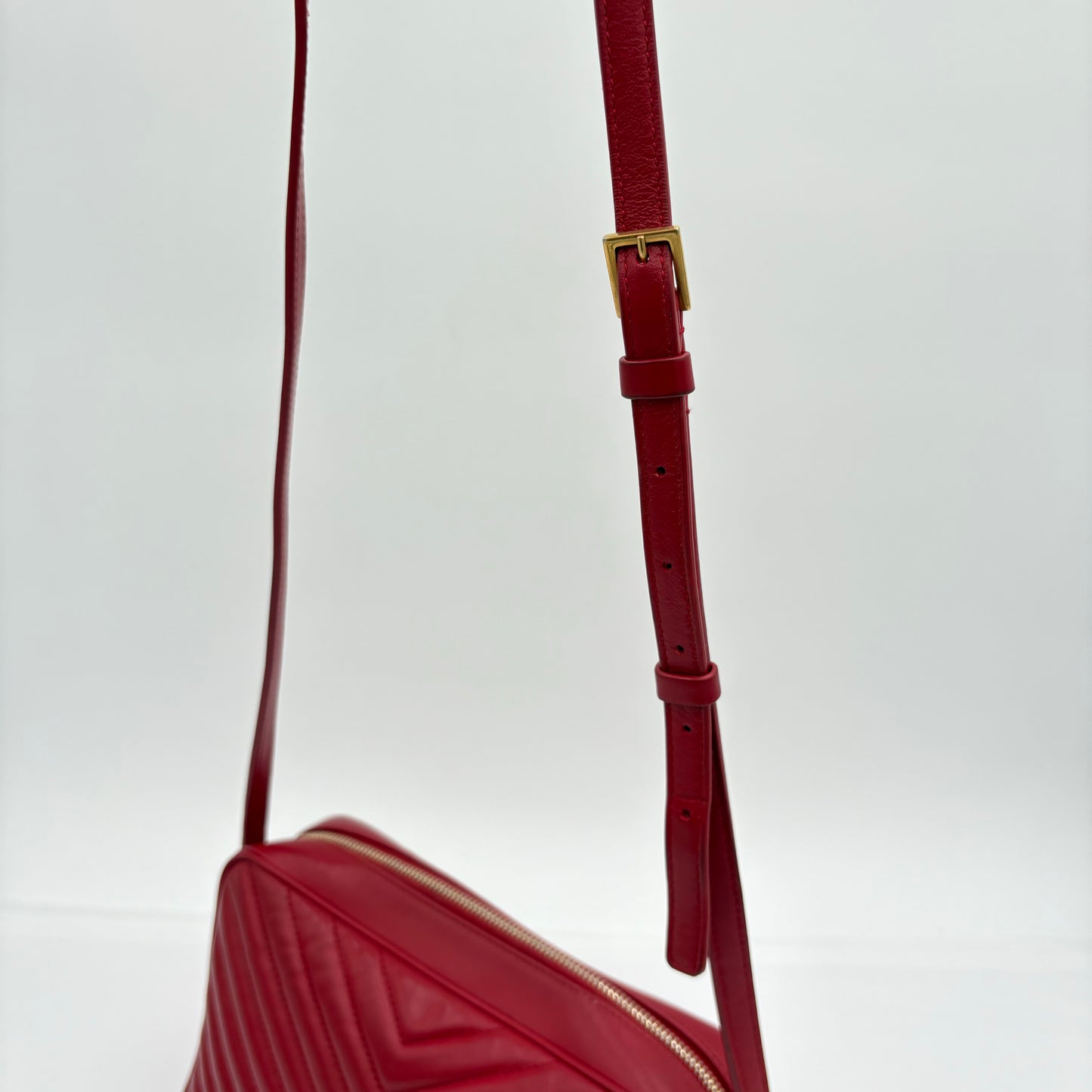 YSL Saint Laurent Lou Chevron Camera Bag