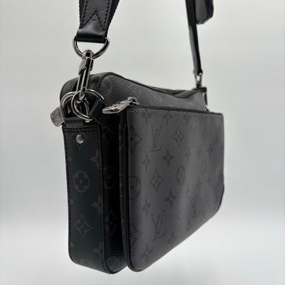 Chipped Louis Vuitton Eclipse Trio Messenger Bag