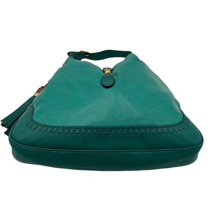 Gucci Jackie Tassel Hobo Bag Teal