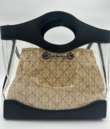 2018 Chanel 2 Way 31 PVC Tote-Calfskin