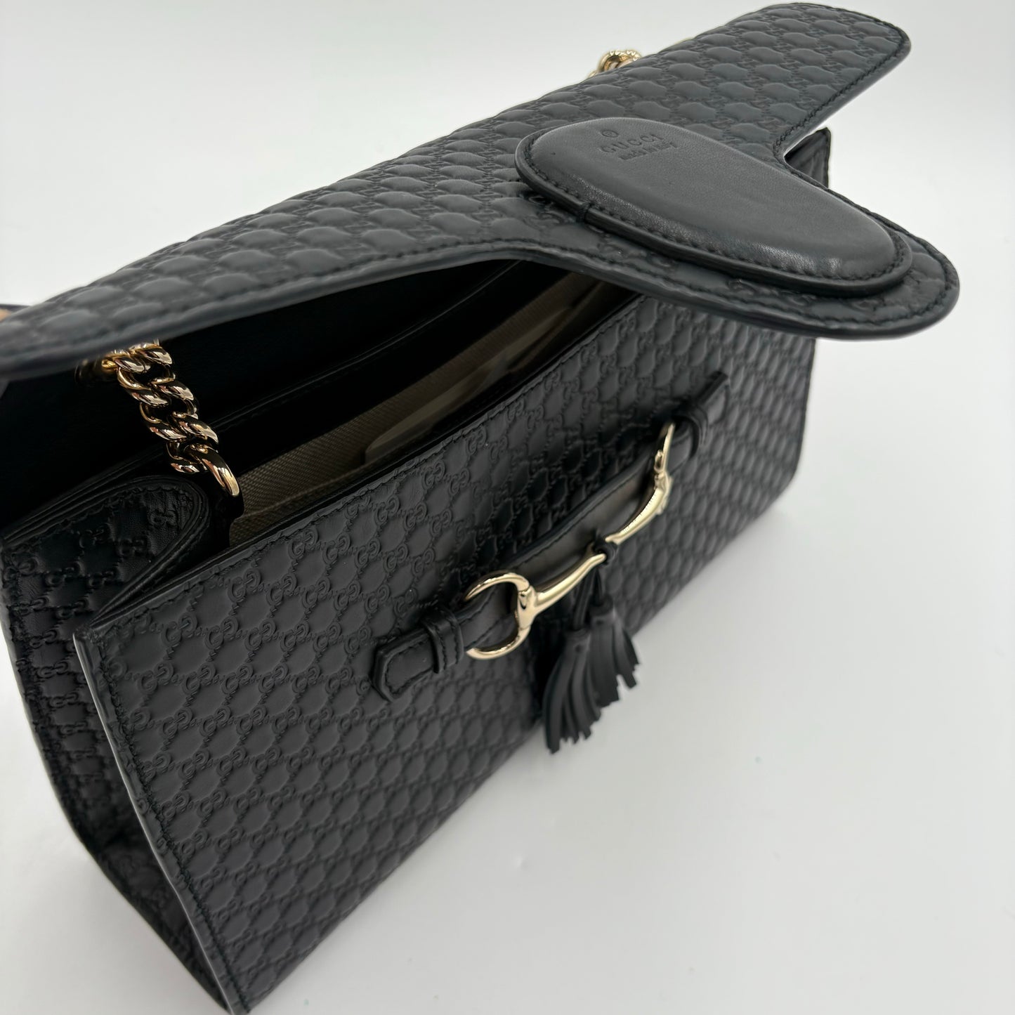 Gucci Guccissima Emily Leather Shoulder Bag