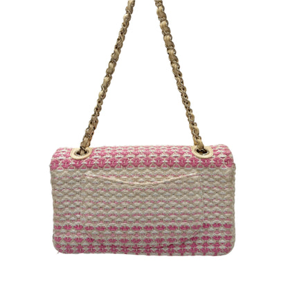 2019 Chanel Pink Tweed Single Flap Bag