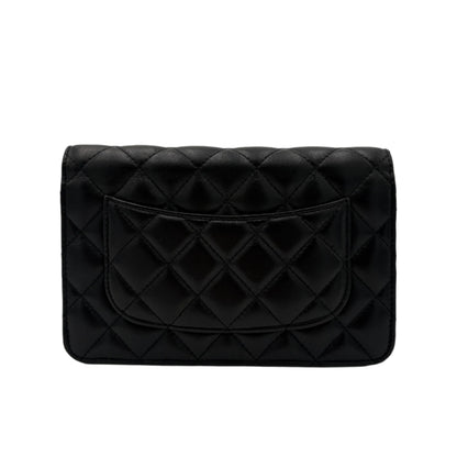 2016-17 Chanel Classic Wallet On Chain Gold/Black