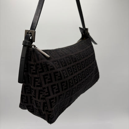 Fendi Zucchino Zipper Shoulder Bag