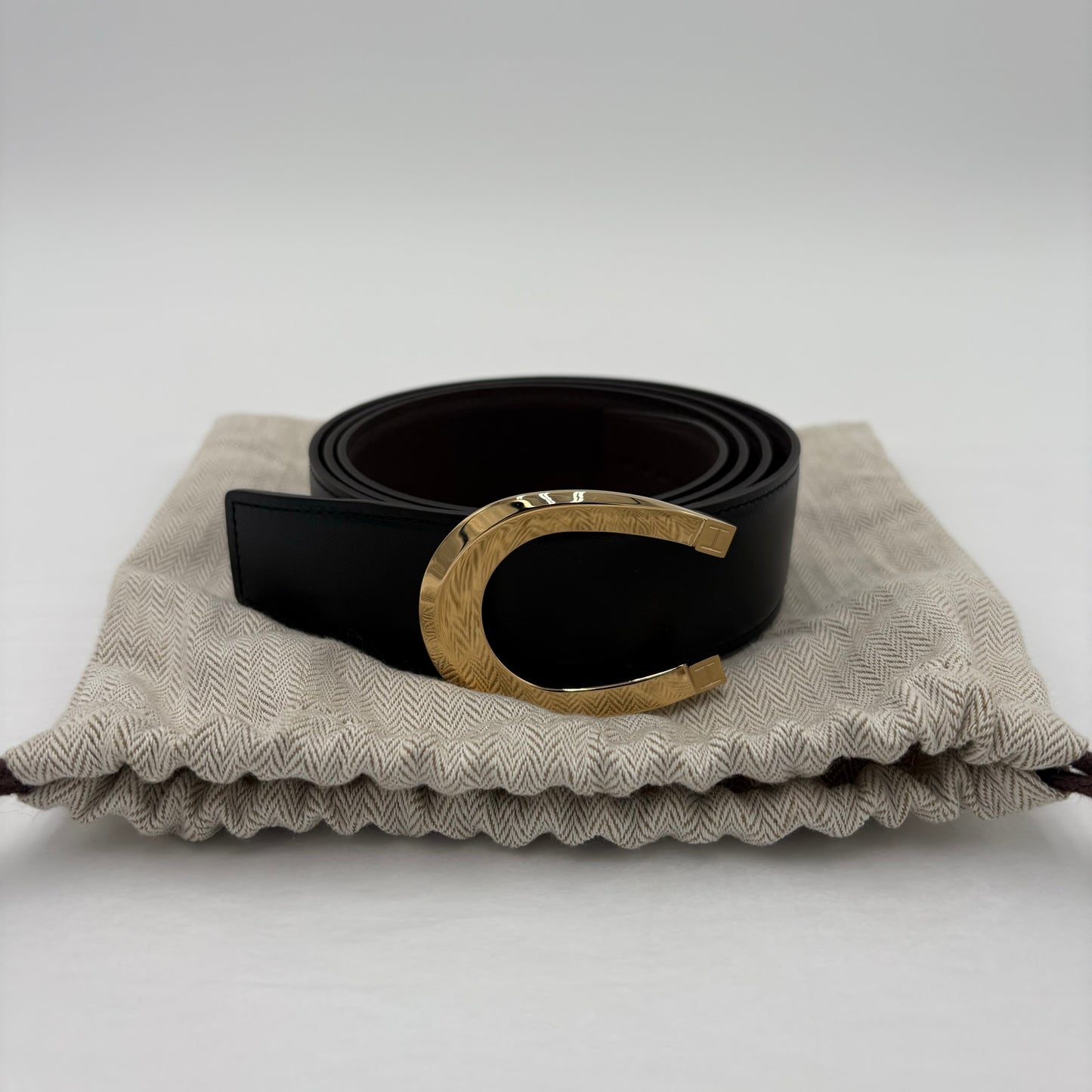 2026 Hermes Reversible Luck Belt Buckle 105cm