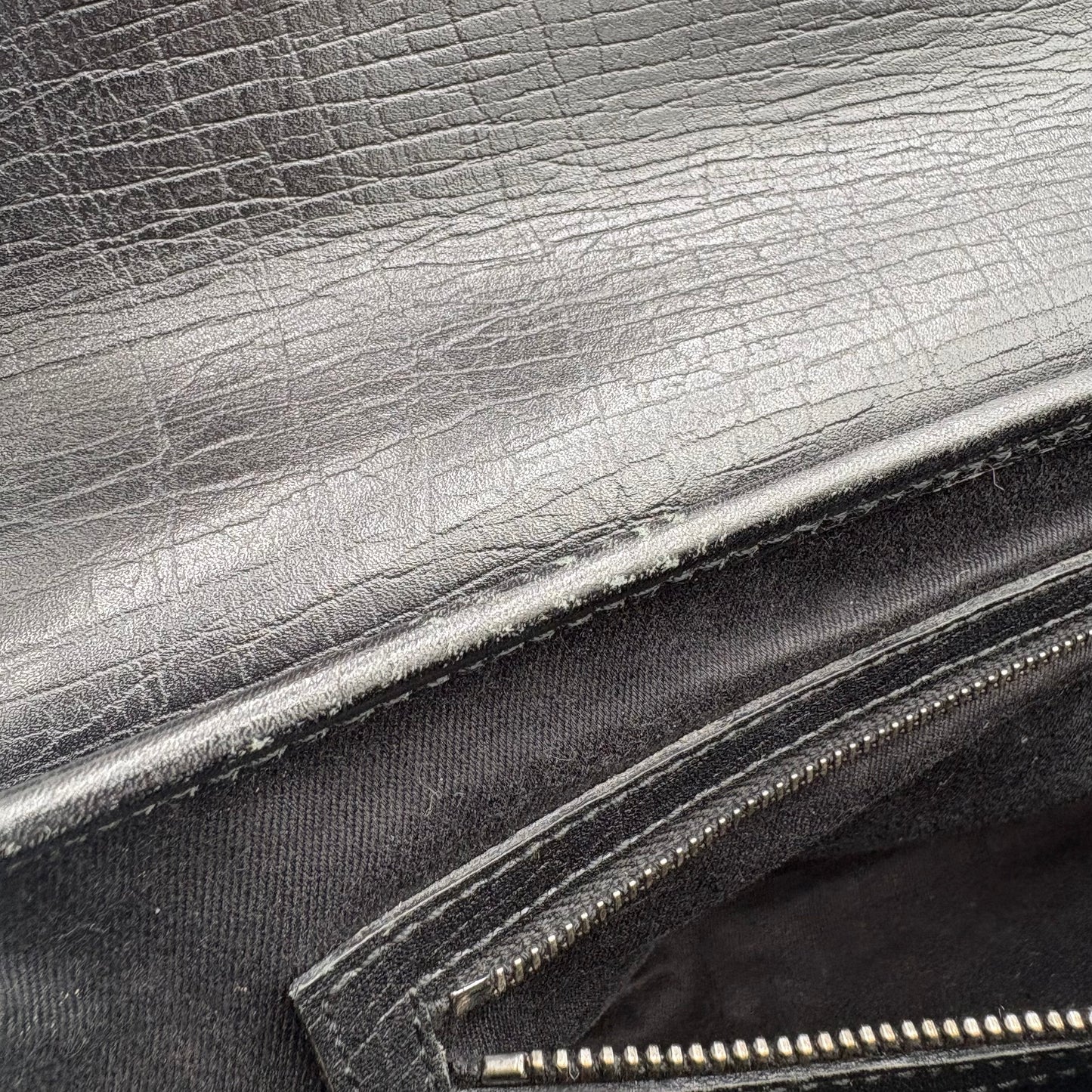 Gucci GG Bamboo Leather/Canvas Bullet Bag