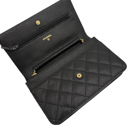 2015 Chanel Wallet On Chain-Black Caviar